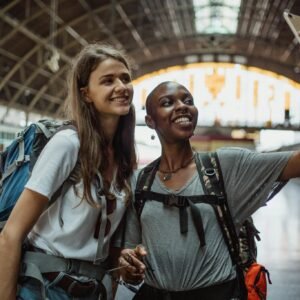 Women at the Train Station